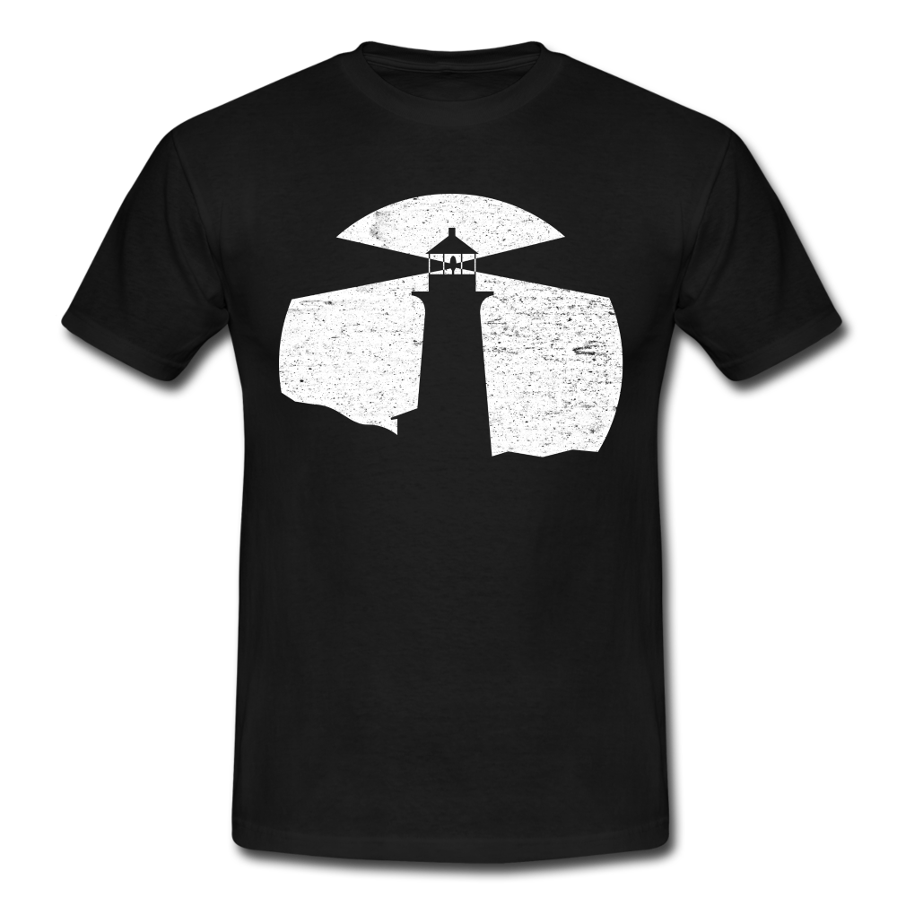 Leuchtturm Shirt Geschenk für echte Fischköpfe lustiges T-Shirt - black