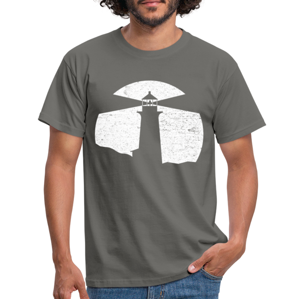 Leuchtturm Shirt Geschenk für echte Fischköpfe lustiges T-Shirt - graphite grey