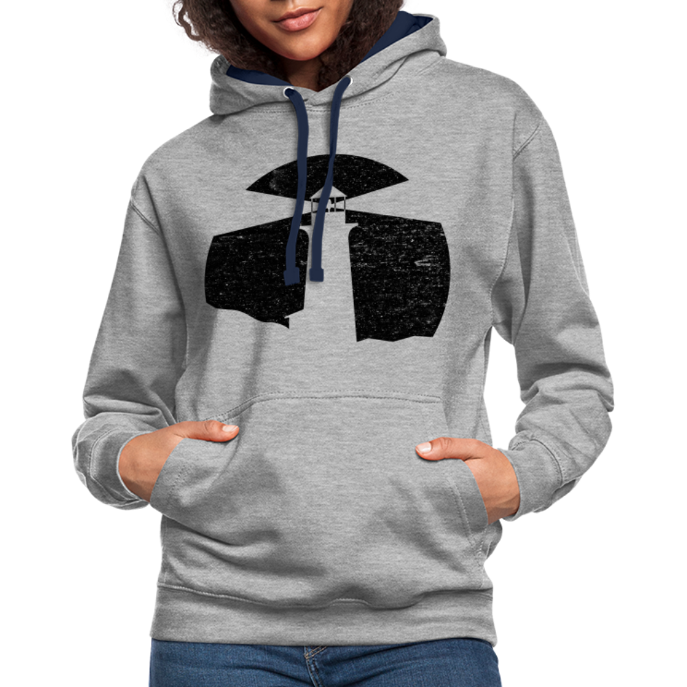 Leuchtturm Hoodie Geschenk für echte Fischköpfe lustiger Hoodie - heather grey/navy