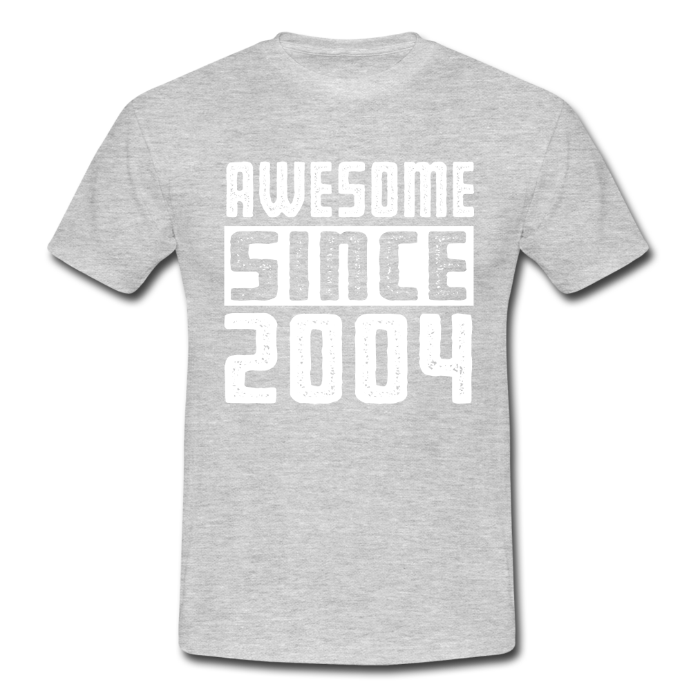 Geboren 2004 Geburtstags Shirt Awesome since 2004 Geschenk T-Shirt - heather grey