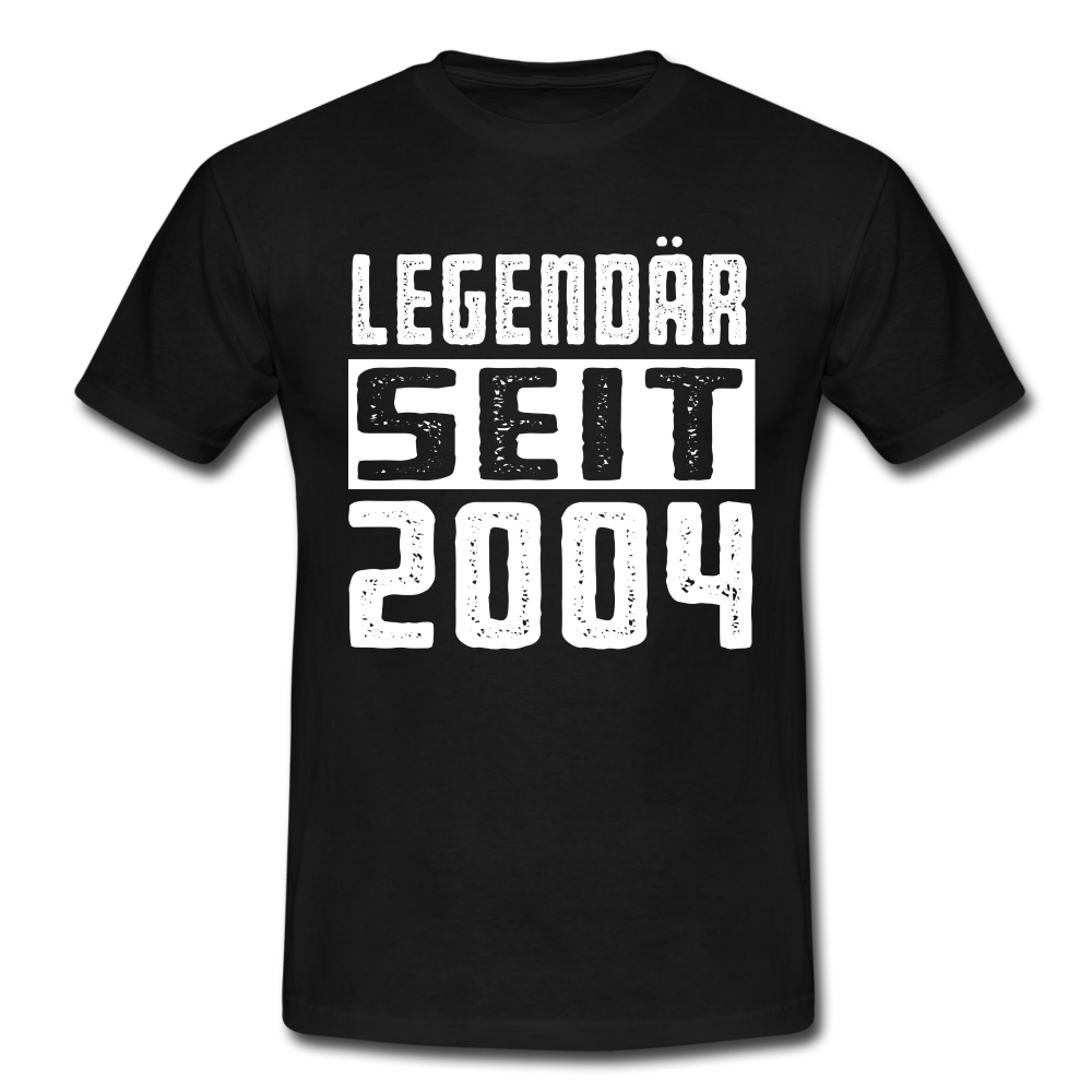 Geboren 2004 Geburtstags Shirt Legendär seit 2004 Geschenk T-Shirt - black