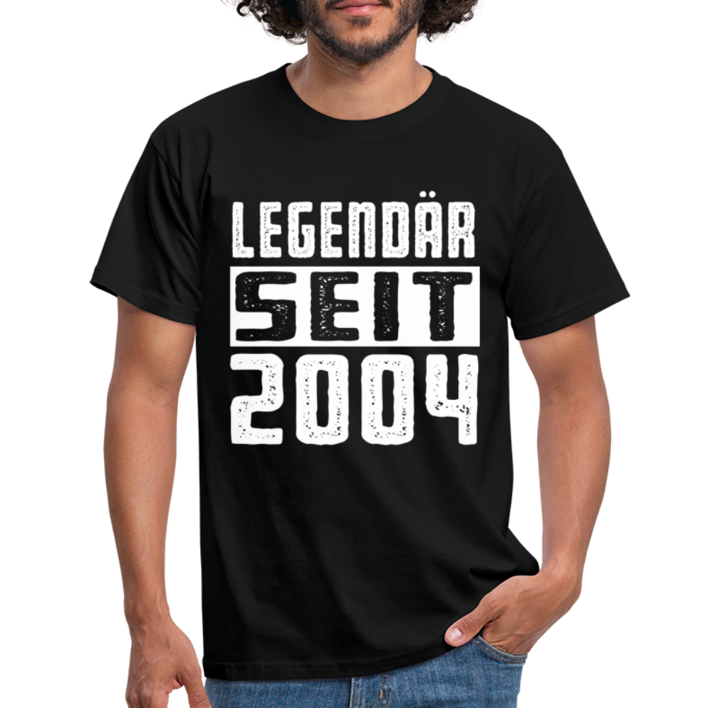 Geboren 2004 Geburtstags Shirt Legendär seit 2004 Geschenk T-Shirt - black