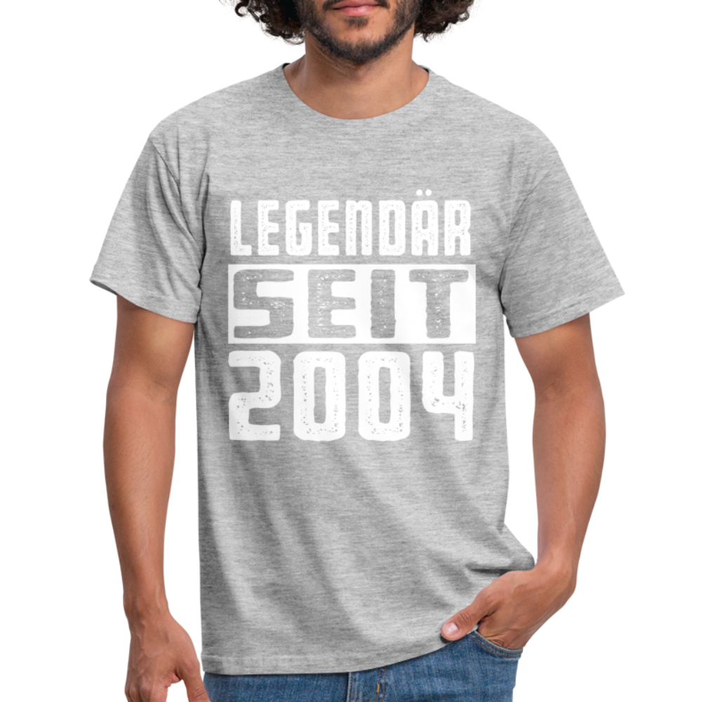 Geboren 2004 Geburtstags Shirt Legendär seit 2004 Geschenk T-Shirt - heather grey