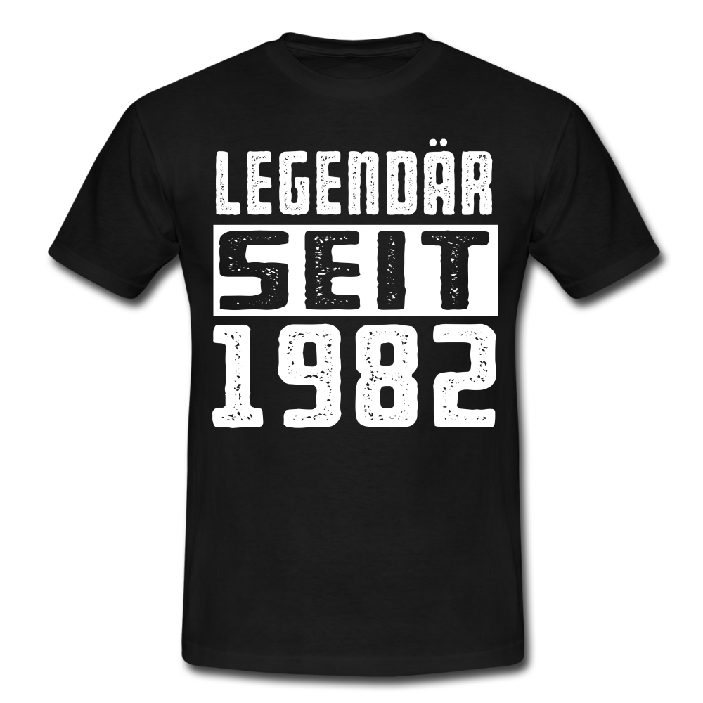 Geboren 1982 Geburtstags Shirt Legendär seit 1982 Geschenk T-Shirt - black