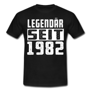 Geboren 1982 Geburtstags Shirt Legendär seit 1982 Geschenk T-Shirt - black