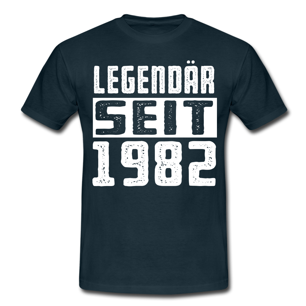 Geboren 1982 Geburtstags Shirt Legendär seit 1982 Geschenk T-Shirt - navy