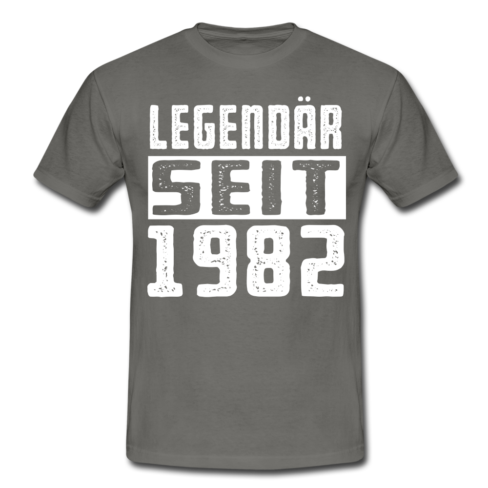 Geboren 1982 Geburtstags Shirt Legendär seit 1982 Geschenk T-Shirt - graphite grey