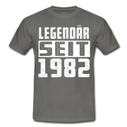 Geboren 1982 Geburtstags Shirt Legendär seit 1982 Geschenk T-Shirt - graphite grey