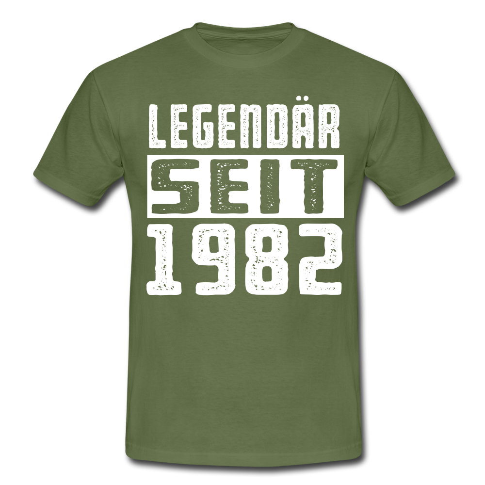 Geboren 1982 Geburtstags Shirt Legendär seit 1982 Geschenk T-Shirt - military green