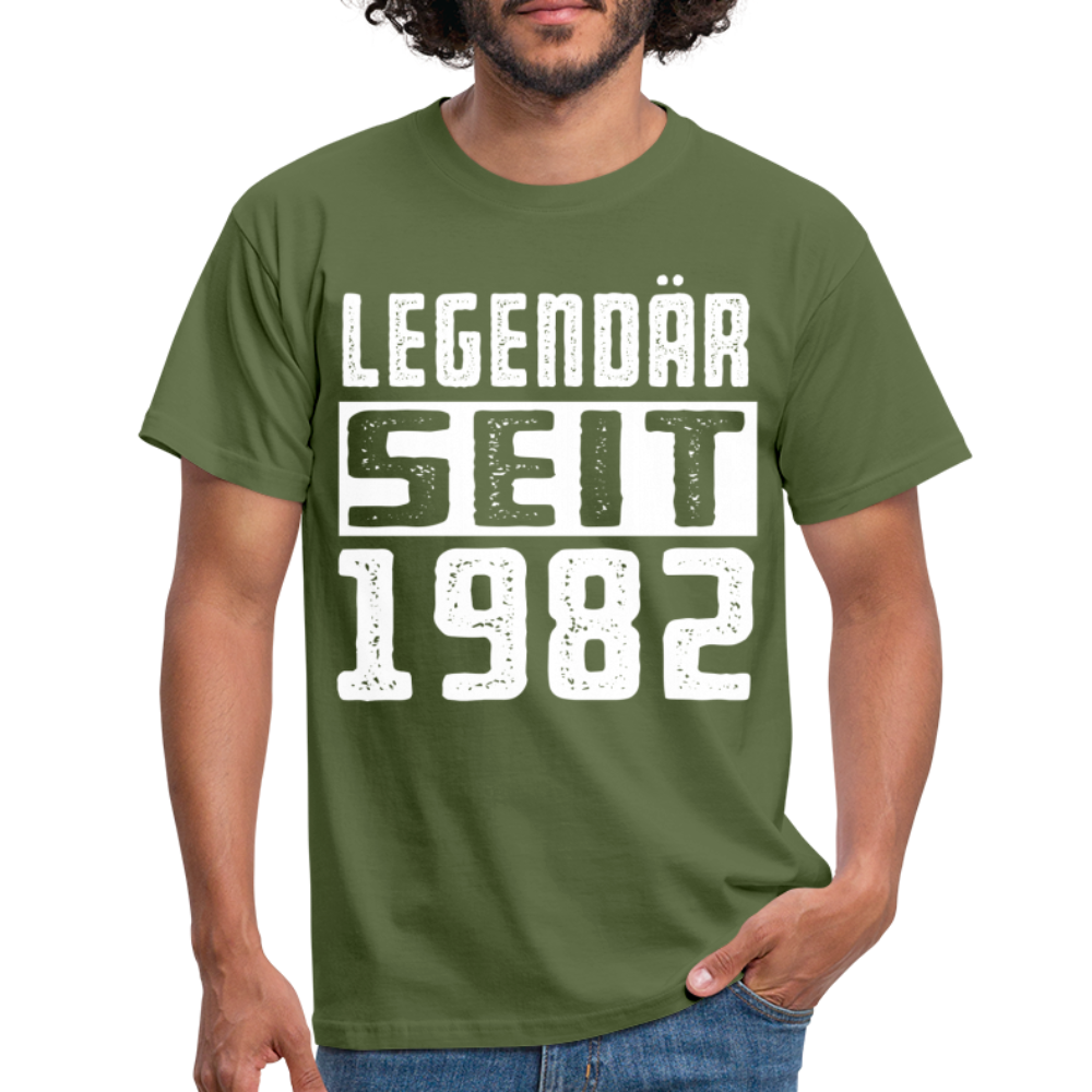 Geboren 1982 Geburtstags Shirt Legendär seit 1982 Geschenk T-Shirt - military green