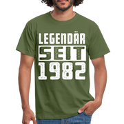 Geboren 1982 Geburtstags Shirt Legendär seit 1982 Geschenk T-Shirt - military green