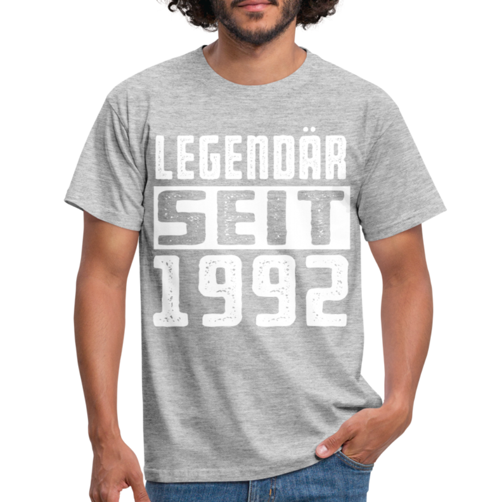 Geboren 1992 Geburtstags Shirt Legendär seit 1992 Geschenk T-Shirt - heather grey