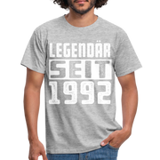 Geboren 1992 Geburtstags Shirt Legendär seit 1992 Geschenk T-Shirt - heather grey