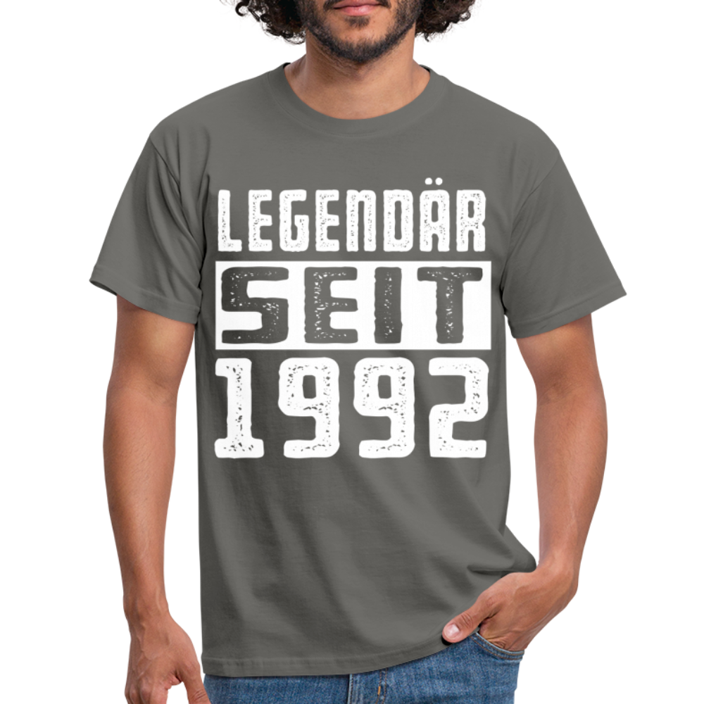 Geboren 1992 Geburtstags Shirt Legendär seit 1992 Geschenk T-Shirt - graphite grey