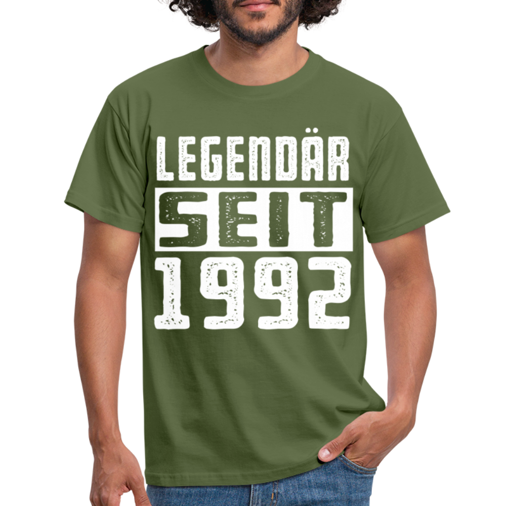 Geboren 1992 Geburtstags Shirt Legendär seit 1992 Geschenk T-Shirt - military green