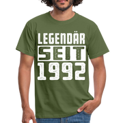 Geboren 1992 Geburtstags Shirt Legendär seit 1992 Geschenk T-Shirt - military green