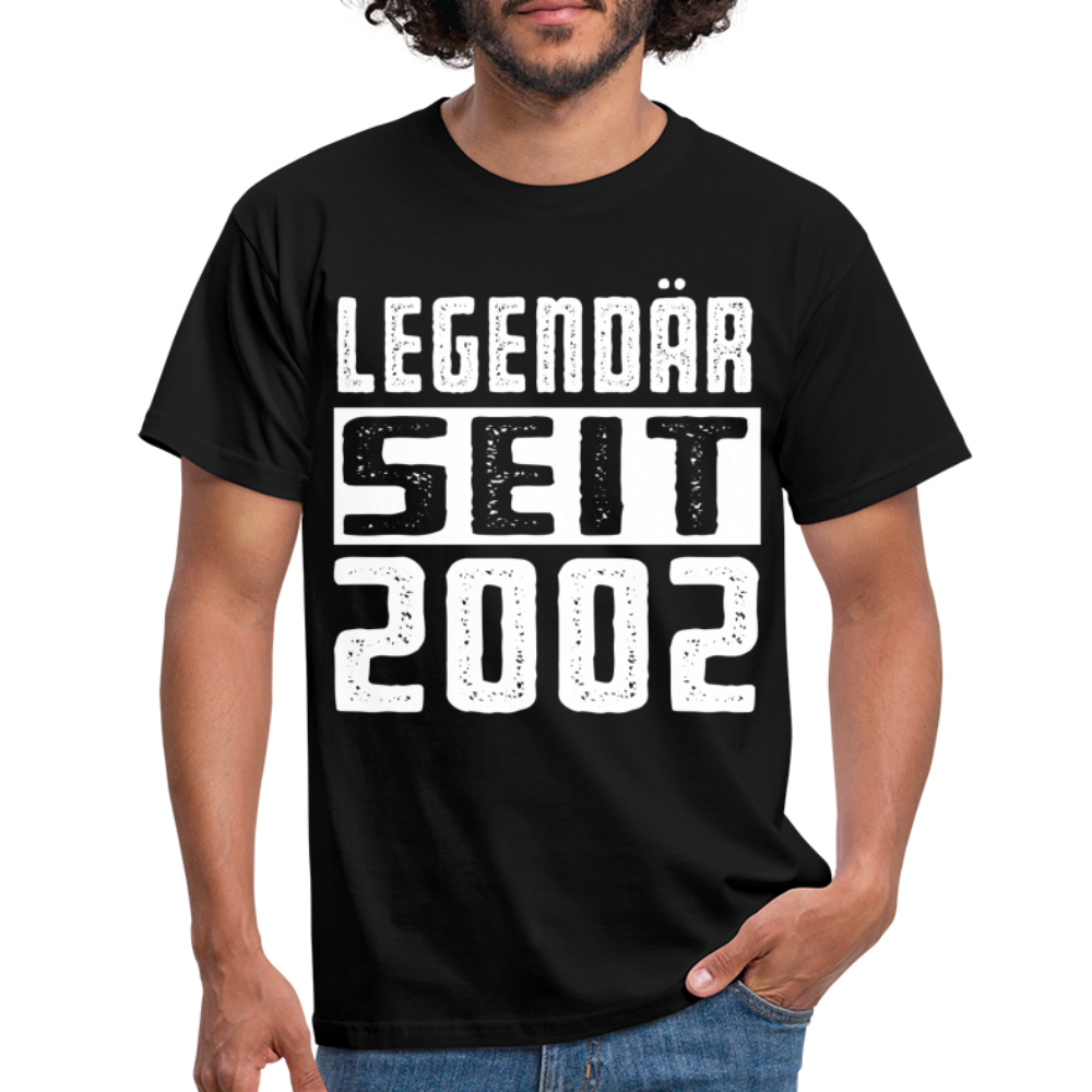 Geboren 2002 Geburtstags Shirt Legendär seit 2002 Geschenk T-Shirt - black