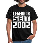 Geboren 2002 Geburtstags Shirt Legendär seit 2002 Geschenk T-Shirt - black