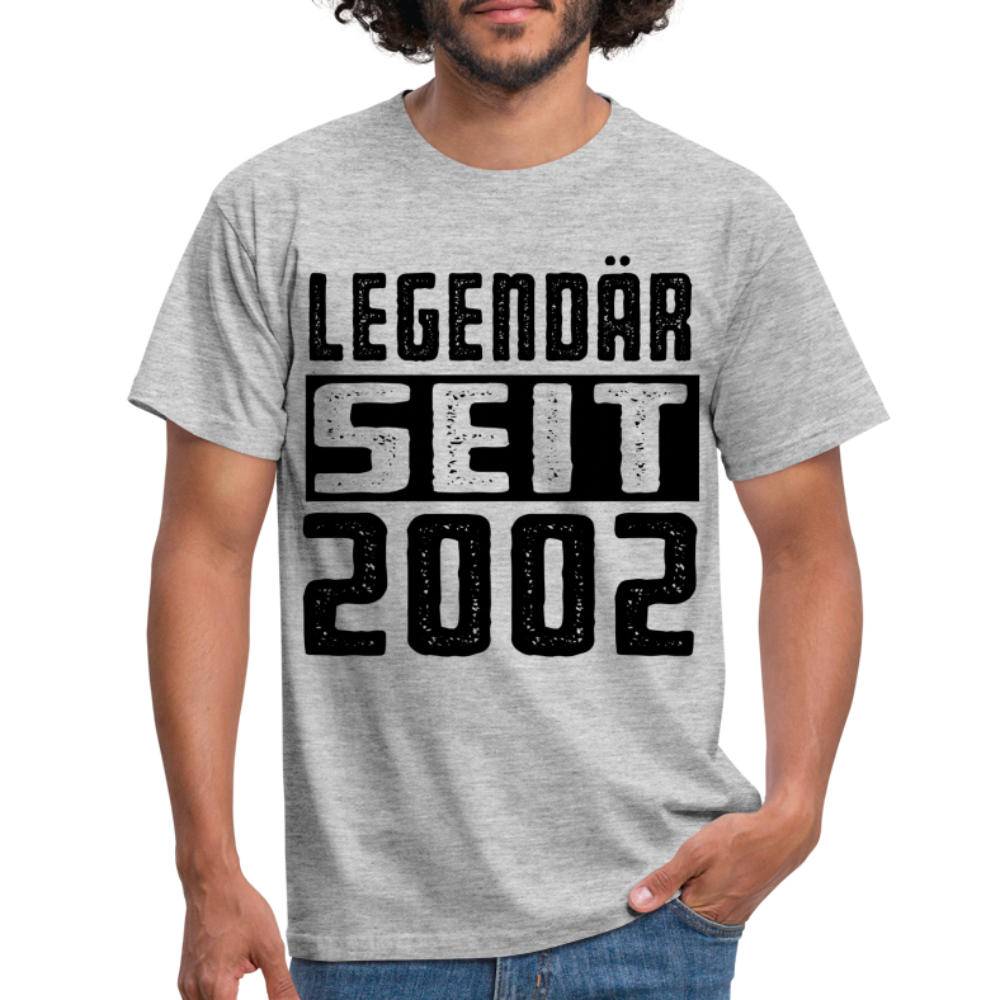 Geboren 2002 Geburtstags Shirt Legendär seit 2002 Geschenk T-Shirt - heather grey