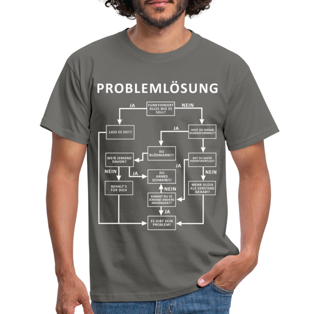 Problemlösung Logigram Shirt Witzig lustiges Geschenk T-Shirt - graphite grey