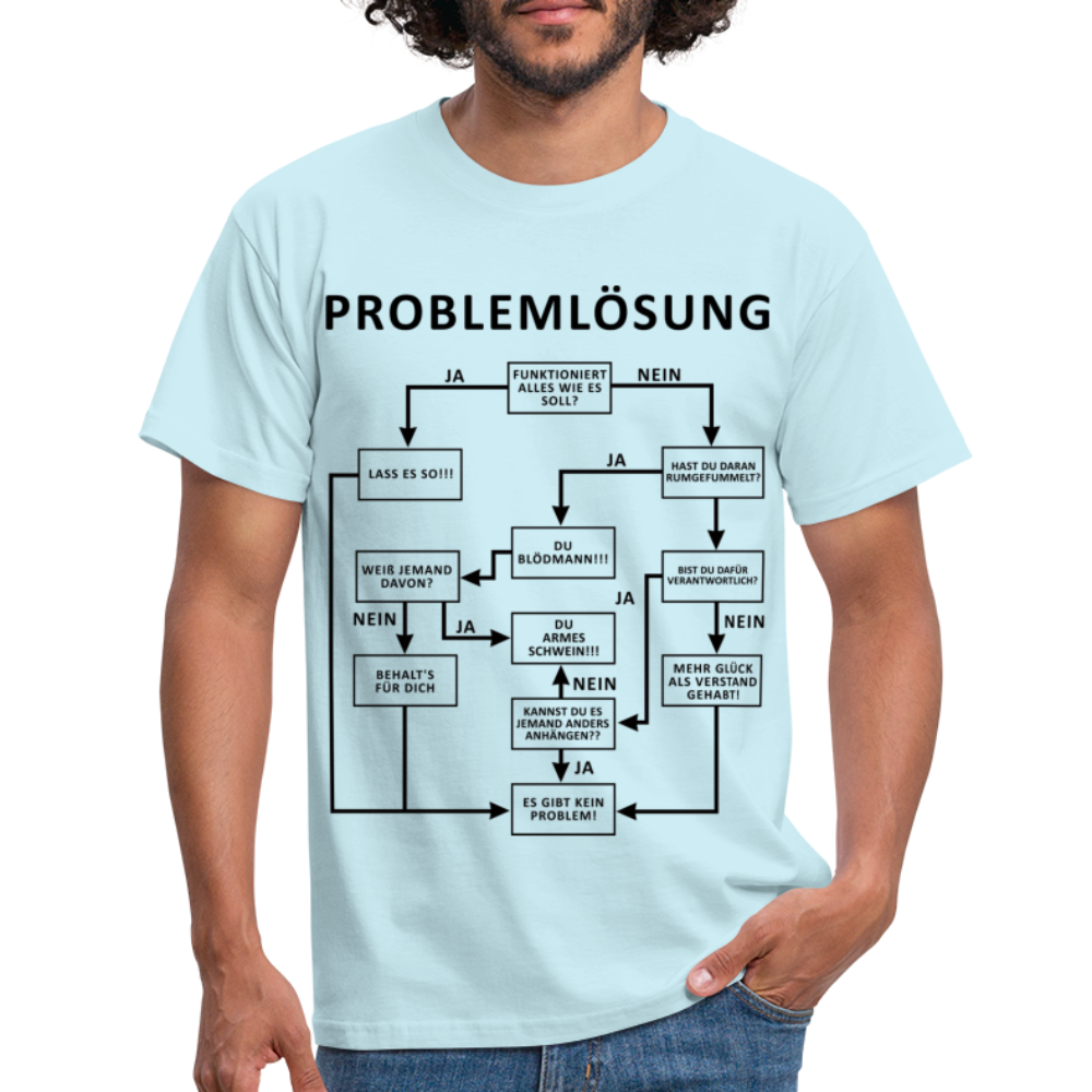 Problemlösung Logigram Shirt Witzig lustiges Geschenk T-Shirt - sky