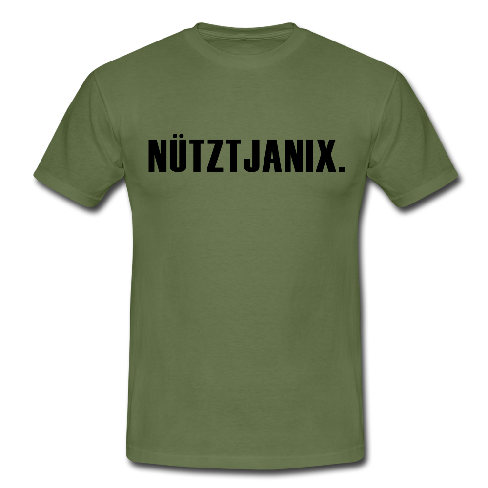 T-Shirt Witziger Spruch Plattdeutsch Norddeutsch Nützt ja nix T-Shirt - military green