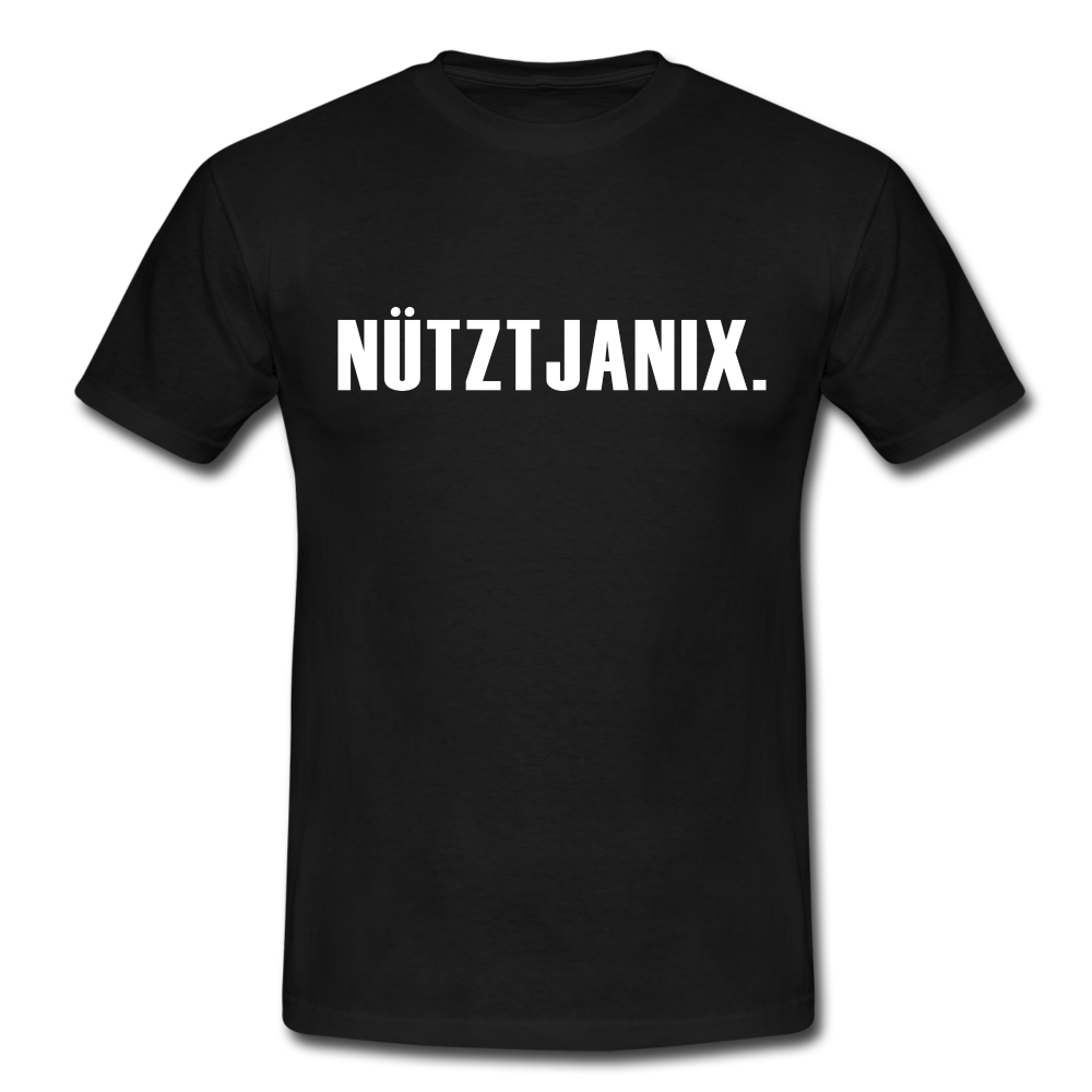 T-Shirt Witziger Spruch Plattdeutsch Norddeutsch Nützt ja nix T-Shirt - black