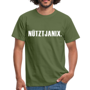 T-Shirt Witziger Spruch Plattdeutsch Norddeutsch Nützt ja nix T-Shirt - military green
