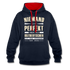 Ossi Ostdeutsch Pullover Lustiges Hoodie Niemand ist Perfekt - navy/red