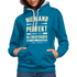 Ossi Ostdeutsch Pullover Lustiges Hoodie Niemand ist Perfekt - peacock blue/heather grey