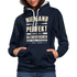 Ossi Ostdeutsch Pullover Lustiges Hoodie Niemand ist Perfekt - navy/heather grey