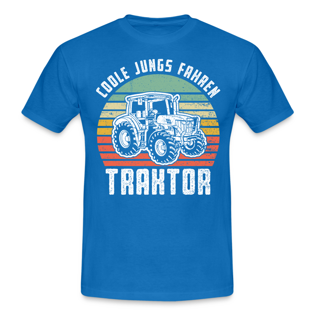 Bauern Traktor Shirt coole Jungs fahren Traktor Retro Style T-Shirt - royal blue