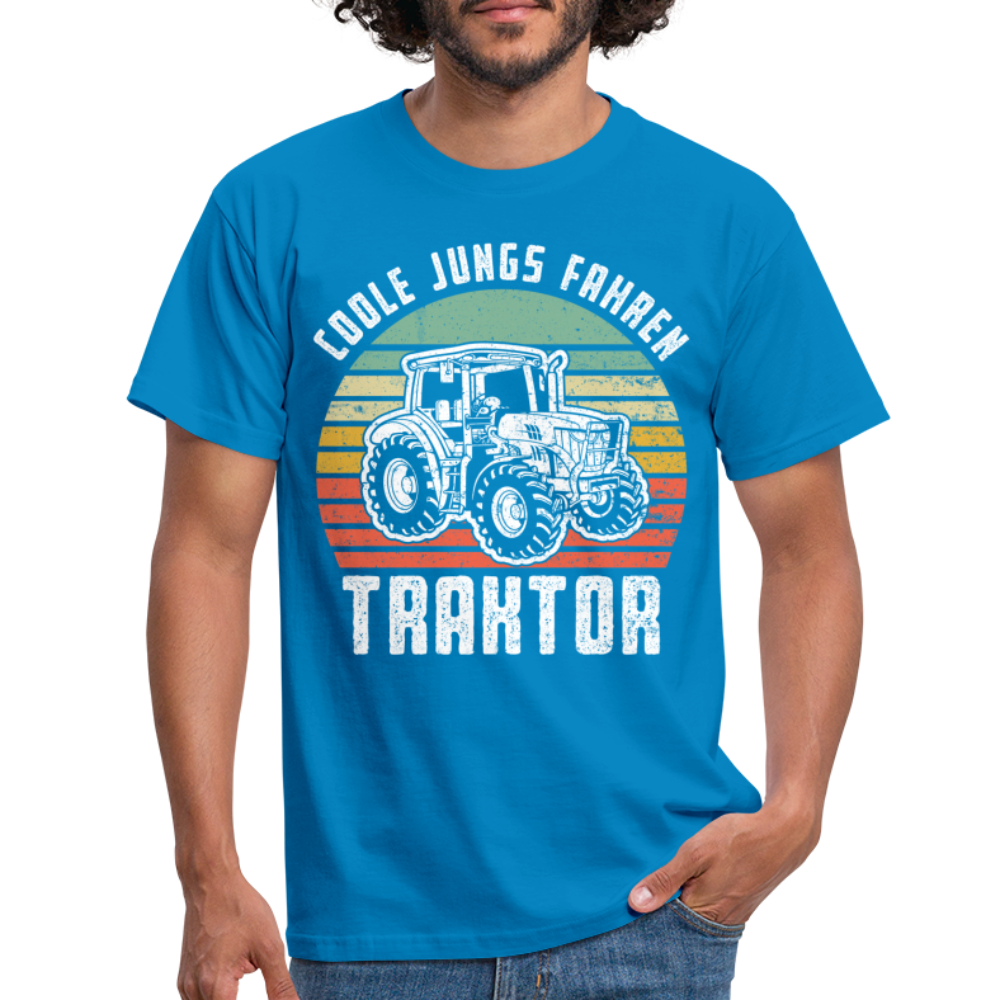 Bauern Traktor Shirt coole Jungs fahren Traktor Retro Style T-Shirt - royal blue
