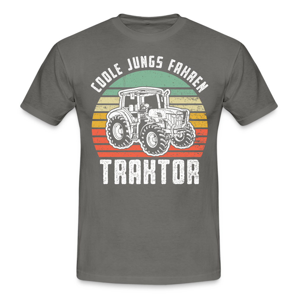 Bauern Traktor Shirt coole Jungs fahren Traktor Retro Style T-Shirt - graphite grey
