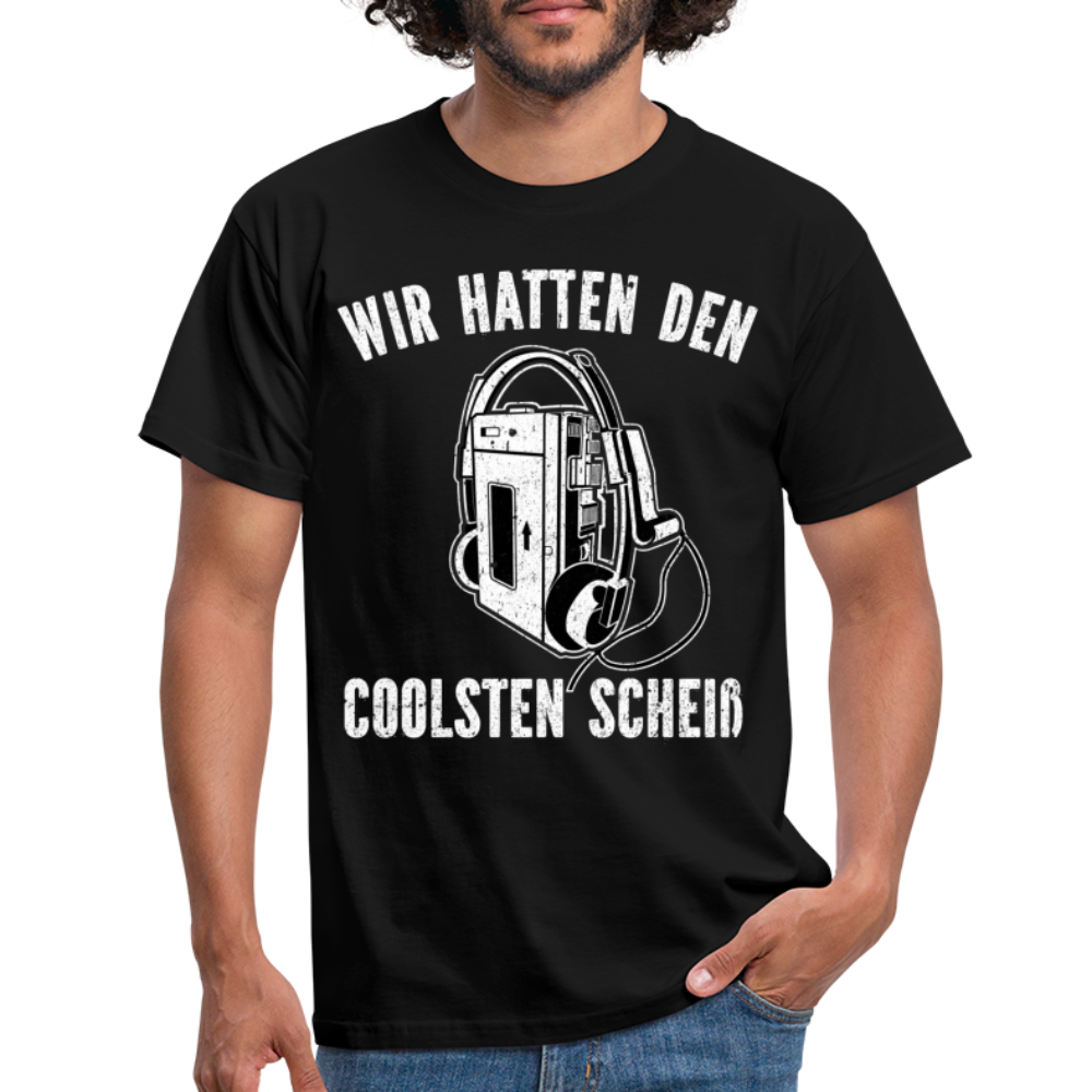 80er 90er Shirt Kassetten Player wir hatten den coolsten scheiß T-Shirt - black