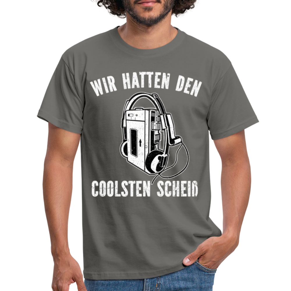 80er 90er Shirt Kassetten Player wir hatten den coolsten scheiß T-Shirt - graphite grey