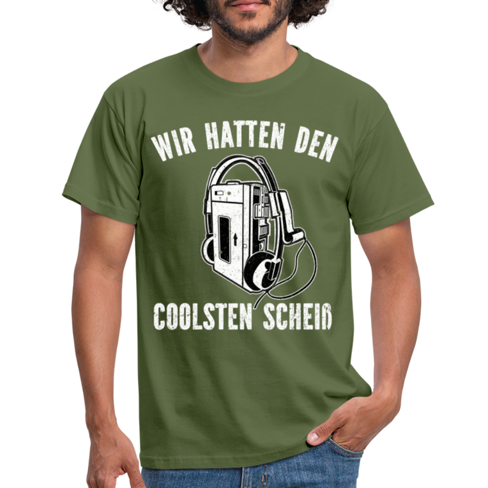 80er 90er Shirt Kassetten Player wir hatten den coolsten scheiß T-Shirt - military green