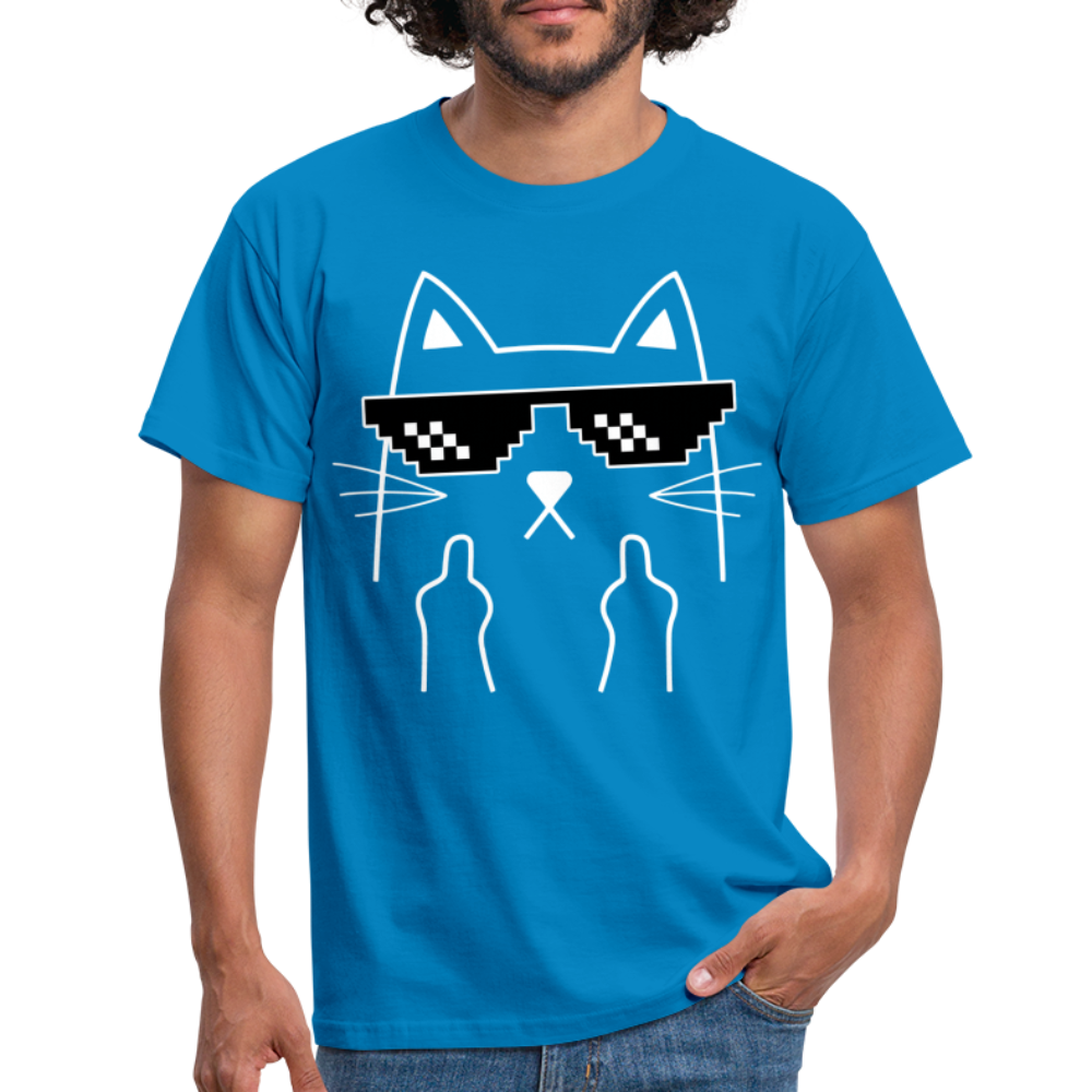 Katze Meme Shirt Katze Stinkefinger Lustiges T-Shirt - royal blue