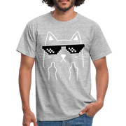 Katze Meme Shirt Katze Stinkefinger Lustiges T-Shirt - heather grey