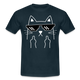 Katze Meme Shirt Katze Stinkefinger Lustiges T-Shirt - navy