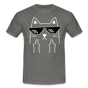 Katze Meme Shirt Katze Stinkefinger Lustiges T-Shirt - graphite grey