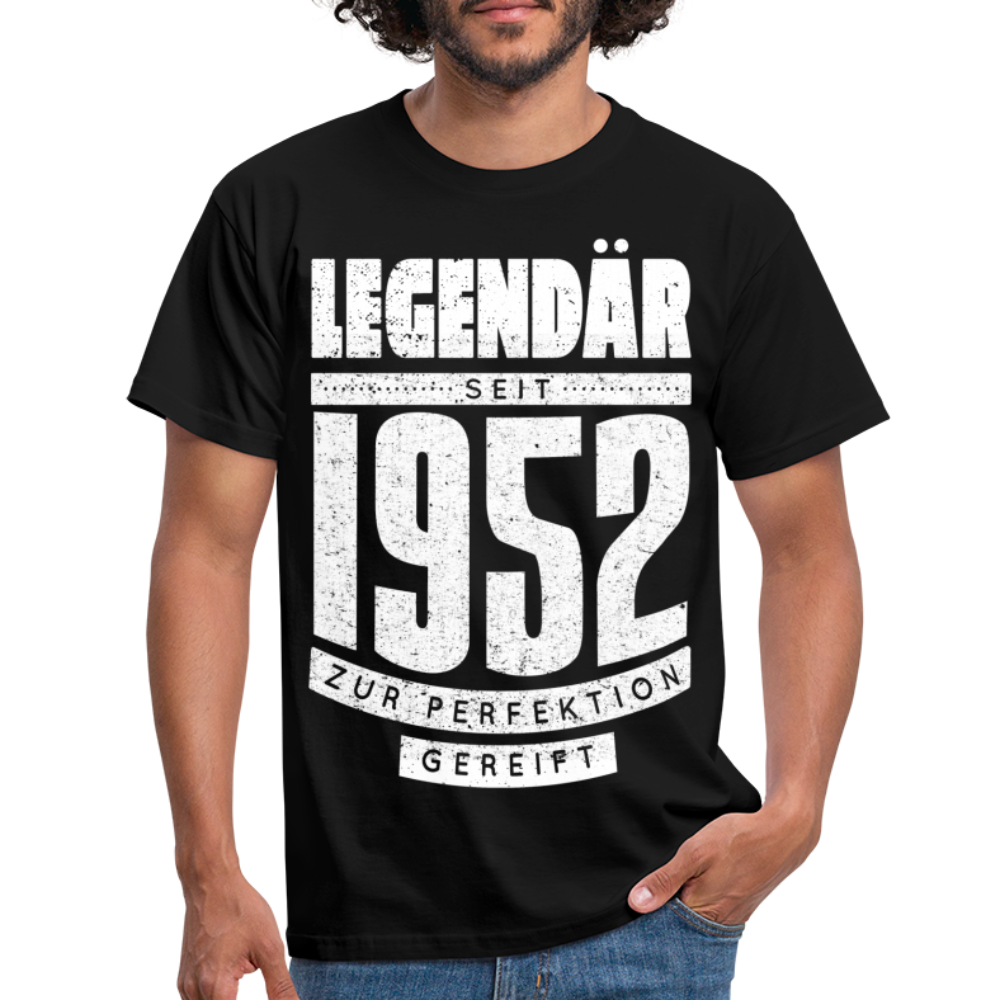 70. Geburtstag Geboren 1952 Zur Perfektion gereift Geschenk T-Shirt - black