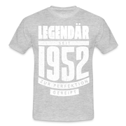 70. Geburtstag Geboren 1952 Zur Perfektion gereift Geschenk T-Shirt - heather grey