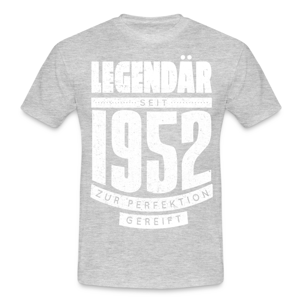 70. Geburtstag Geboren 1952 Zur Perfektion gereift Geschenk T-Shirt - heather grey