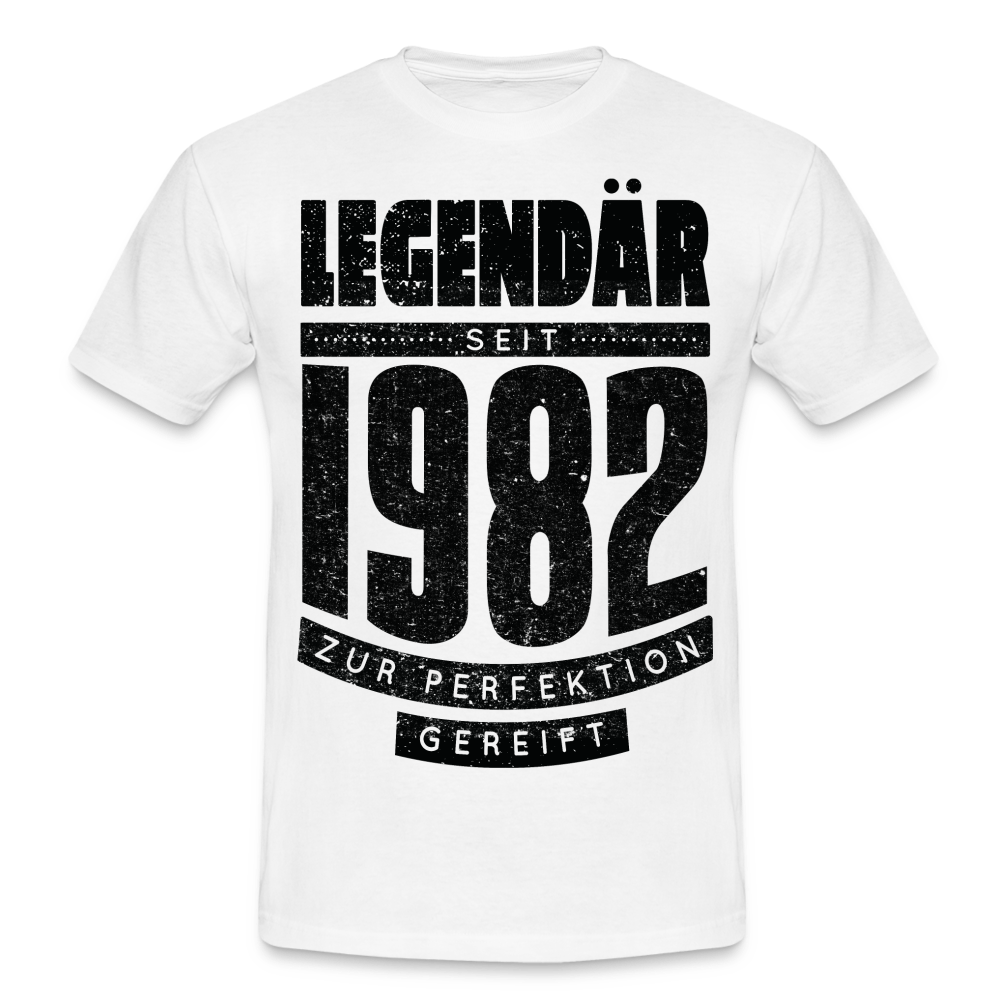 40. Geburtstag Geboren 1982 Zur Perfektion gereift Geschenk T-Shirt - white