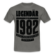 40. Geburtstag Geboren 1982 Zur Perfektion gereift Geschenk T-Shirt - graphite grey
