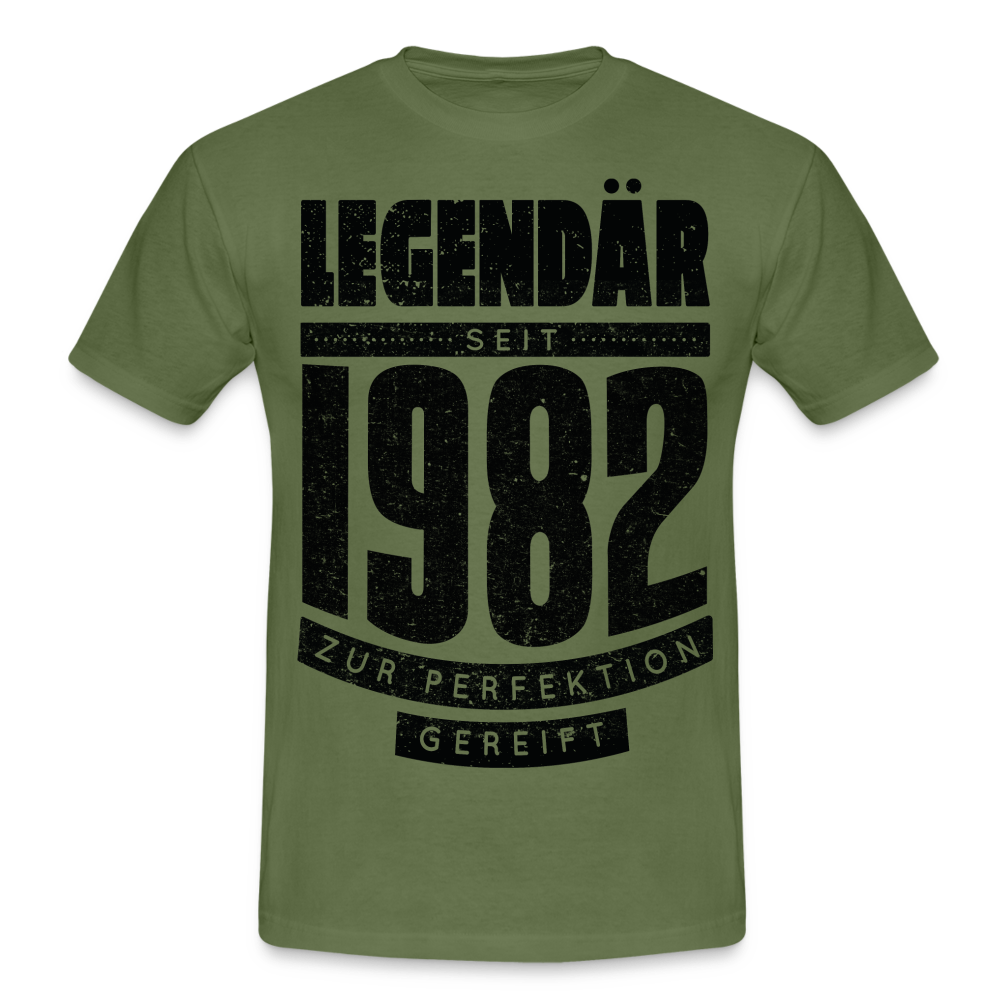 40. Geburtstag Geboren 1982 Zur Perfektion gereift Geschenk T-Shirt - military green