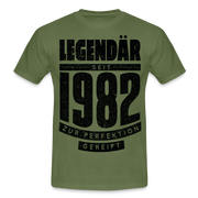 40. Geburtstag Geboren 1982 Zur Perfektion gereift Geschenk T-Shirt - military green