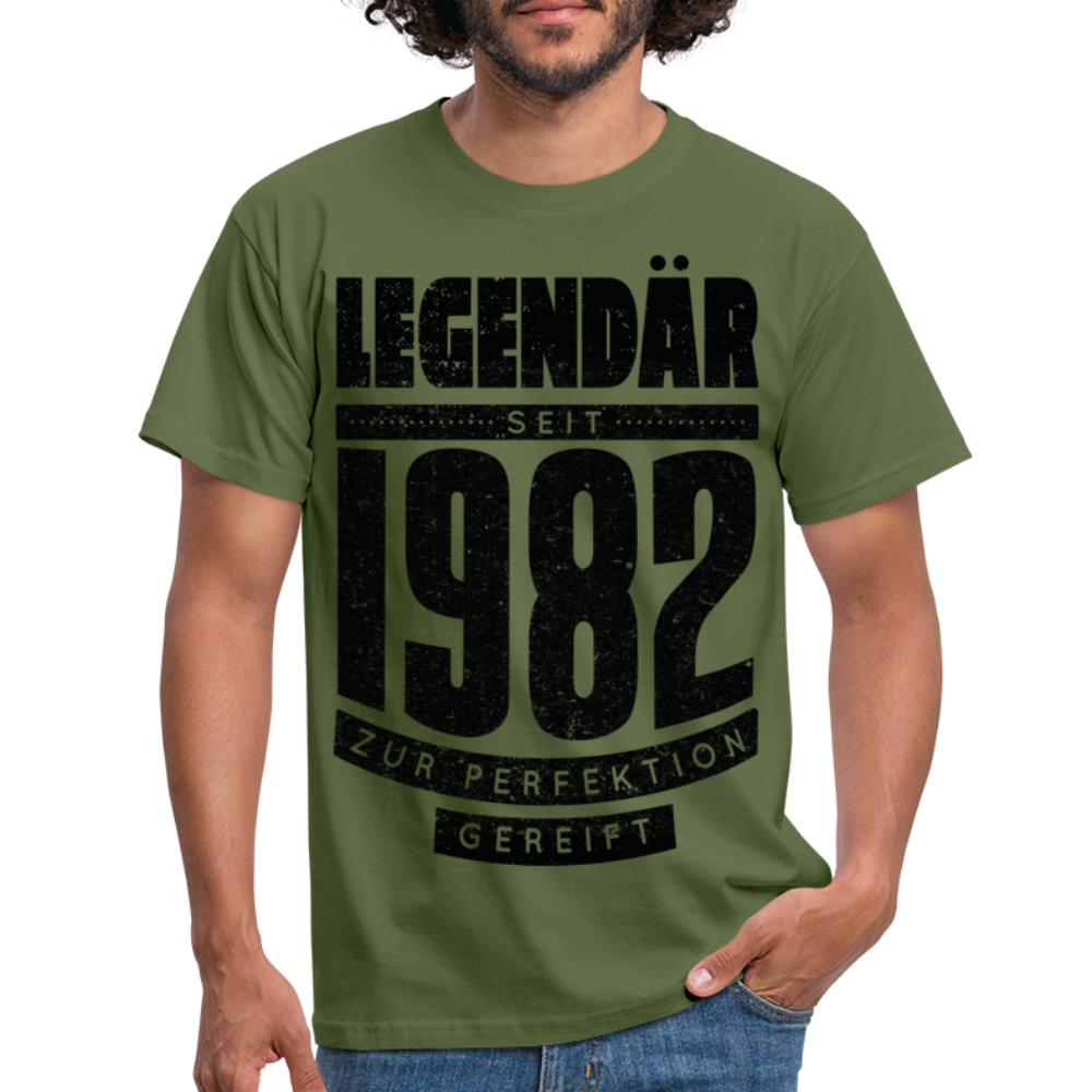 40. Geburtstag Geboren 1982 Zur Perfektion gereift Geschenk T-Shirt - military green