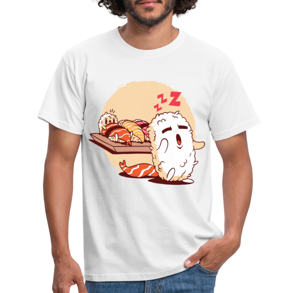 Sushi schlafwandelt Lustiges Geschenk T-Shirt für Sushi Freunde - white
